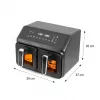 ELDOM FR210 DualCrisp dubultā gaisa fritētava, 2200 W, 8 L tilpums, LED displejs, melna
