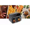 ELDOM FR210 DualCrisp dubultā gaisa fritētava, 2200 W, 8 L tilpums, LED displejs, melna