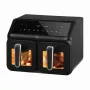 ELDOM FR210 DualCrisp dubultā gaisa fritētava, 2200 W, 8 L tilpums, LED displejs, melna