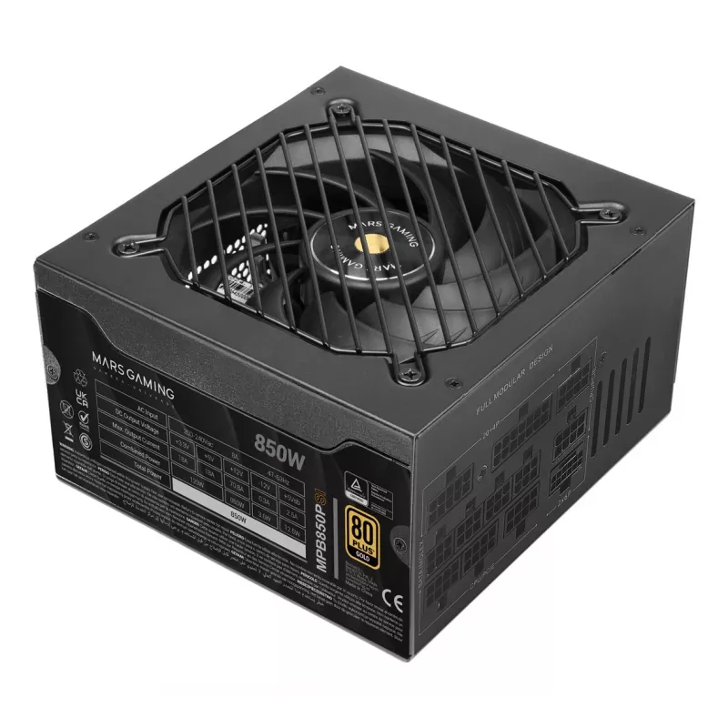 Tacens Mars Gaming MPB850PSI 850W ATX 3.1 80 PLUS Gold daļēji modulārs barošanas bloks