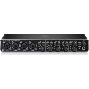Behringer UMC404HD USB Audio Interface 4x4 24-bit/192 kHz ar MIDAS priekšpastiprinātājiem