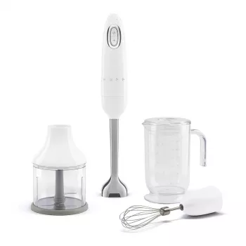 SMEG HBF03WHEU rokas blenderis, 700W, nerūsējošā tērauda blendēšanas roka, balts