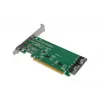 ICY DOCK EXLink MB308A PCIe 4.0 x16 NVMe adaptera karte ar 2 x SlimSAS 8i (SFF-8654) savienotājiem un redriveru