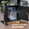 ONKRON FPRO2L-40-B TV Floor Stand for 55-100 inch TVs, Black, 100kg Capacity, Mobile AV Cart