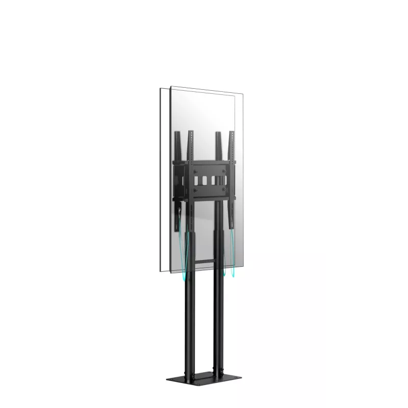 ONKRON FPRO2L-20-B Mobilais TV ratiņu statīvs 55-100 collu televizoriem, melns