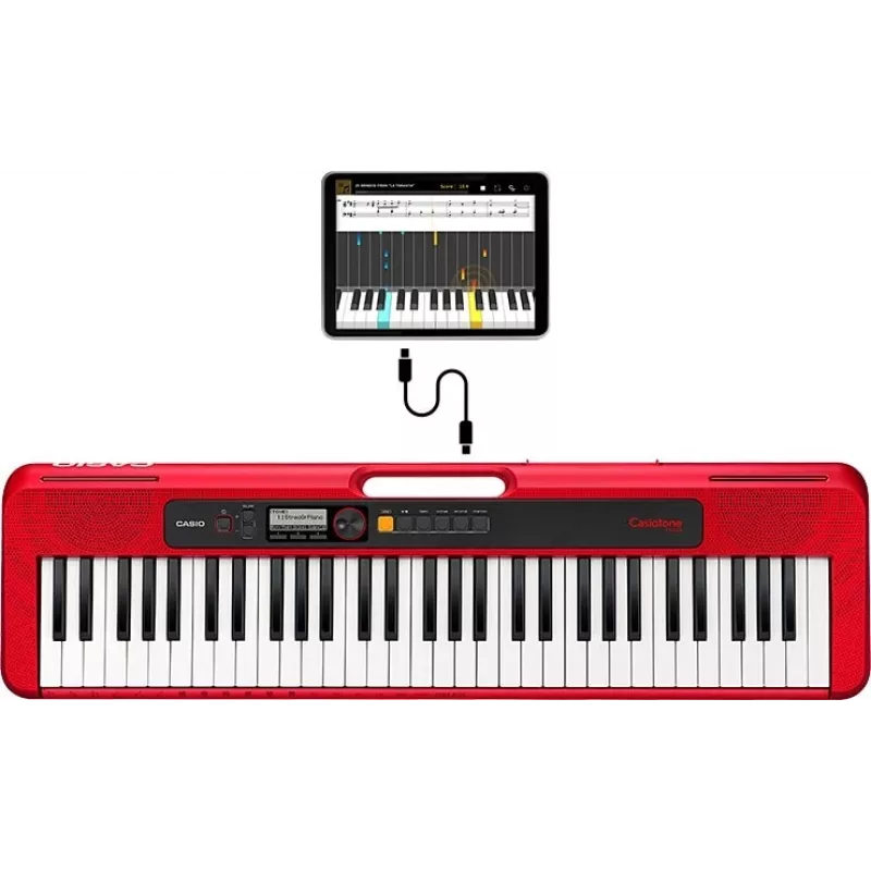 Casio CT-S200 MIDI tastatūra 61 taustiņš USB sarkana
