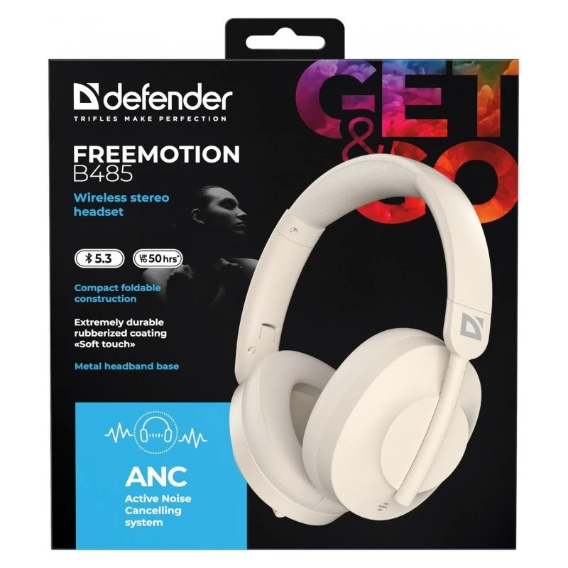 Defender Bluetooth austiņas Freemotion B485 ANC Bēšs
