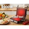 ELDOM GK200 GRILO Kontaktgrils 2000W Regulējams Termostats Nelīpošas Plāksnes Melns/Sudrabs