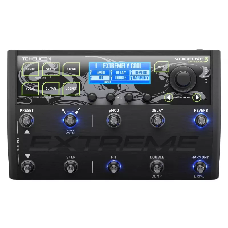 TC-Helicon VoiceLive 3 Extreme - Ģitāras un vokāla daudzfektu procesors ar looperi