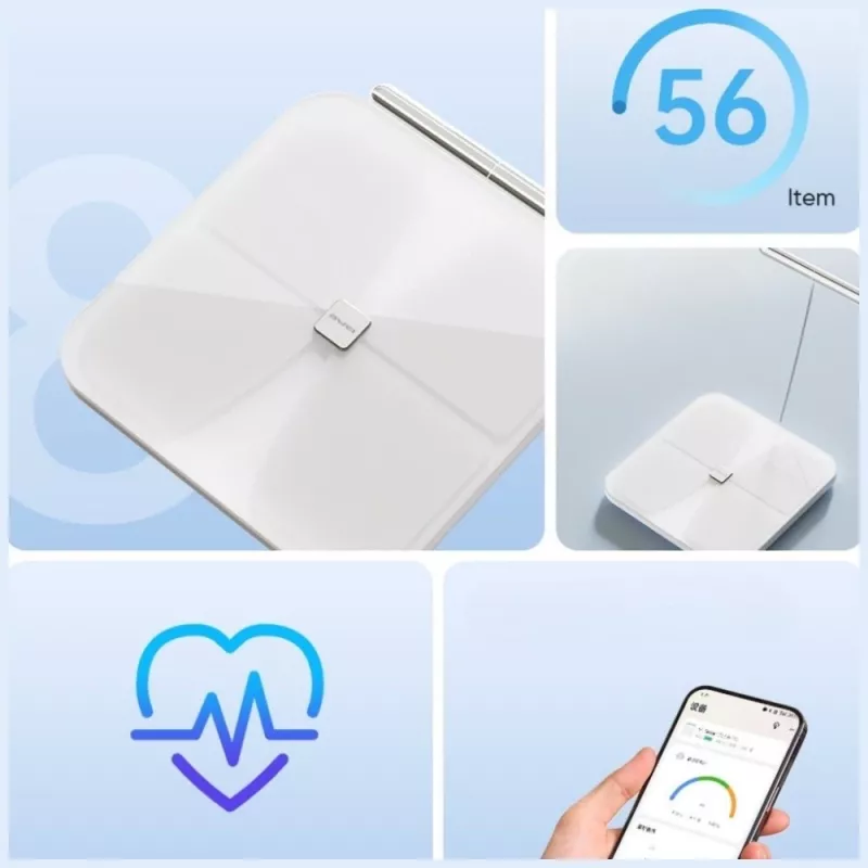 AWEI SS1 Multifunkcionālie ķermeņa svari ar Bluetooth 5.0, balts