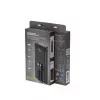 Gembird PB10-PD20-LCD-01 Fast Charging Power Bank ar integrētiem kabeļiem, 20W, 10000 mAh, melns