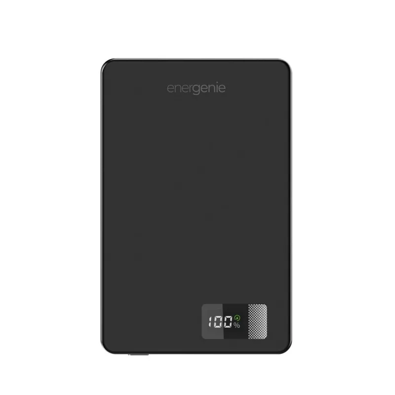 Gembird PB10-WPC15M-LCD-01 Magnētiskais bezvadu barošanas bloks ar LCD, 15W, 10000 mAh, Melns