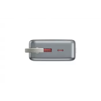 Gembird PB20-PD65-LCD-01 Fast Charging Power Bank ar integrētiem kabeļiem, 65W, 20000 mAh, Melns