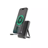 Gembird PB10-WPC15MS-01 Magnētiskais bezvadu barošanas bloks ar integrētu statīvu, 15W, 10000 mAh, Melns