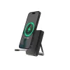 Gembird PB10-WPC15MS-01 Magnētiskais bezvadu barošanas bloks ar integrētu statīvu, 15W, 10000 mAh, Melns
