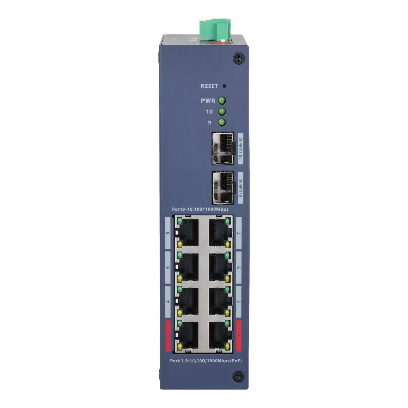 DAHUA CHS4210-8GT-110 Pārvaldāms L2 slēdzis, 8x Gigabit PoE+ porti, 110W PoE budžets