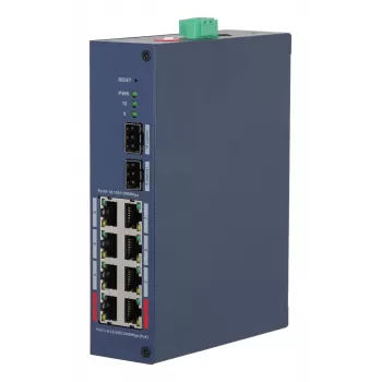 DAHUA CHS4210-8GT-110 Pārvaldāms L2 slēdzis, 8x Gigabit PoE+ porti, 110W PoE budžets