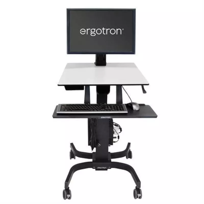 Ergotron WorkFit-C Single HD Sit-Stand Workstation - Mobilais ratiņš - Melns, Pelēks - 12,7 kg - 76,2 cm (30 inch) - VESA 75x75, 100x100, 200x100, 200x200 - 360°