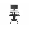 Ergotron WorkFit-C Single HD Sit-Stand Workstation - Mobilais ratiņš - Melns, Pelēks - 12,7 kg - 76,2 cm (30 inch) - VESA 75x75, 100x100, 200x100, 200x200 - 360°