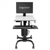 Ergotron WorkFit-C Single HD Sit-Stand Workstation - Mobilais ratiņš - Melns, Pelēks - 12,7 kg - 76,2 cm (30 inch) - VESA 75x75, 100x100, 200x100, 200x200 - 360°
