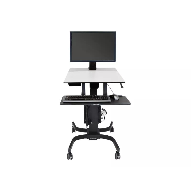Ergotron WorkFit-C Single HD Sit-Stand Workstation - Mobilais ratiņš - Melns, Pelēks - 12,7 kg - 76,2 cm (30 inch) - VESA 75x75, 100x100, 200x100, 200x200 - 360°