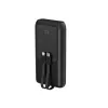 Gembird PB20-PD20-LCD-01 Ātrās uzlādes Power Bank ar integrētiem kabeļiem, 20W, 20000 mAh, Melns