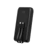 Gembird PB20-PD20-LCD-01 Ātrās uzlādes Power Bank ar integrētiem kabeļiem, 20W, 20000 mAh, Melns