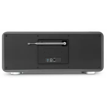 TechniSat DIGITRADIO 602 DAB+/FM/Internet Radio ar Bluetooth, CD atskaņotāju un Qi bezvadu uzlādi - Antracīts/Sudrabs