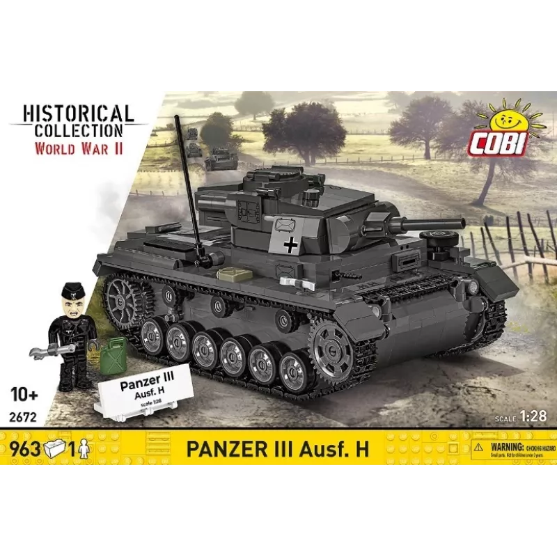 COBI 958 PCS HC WWII Panzer III Ausf. H Building Blocks Set