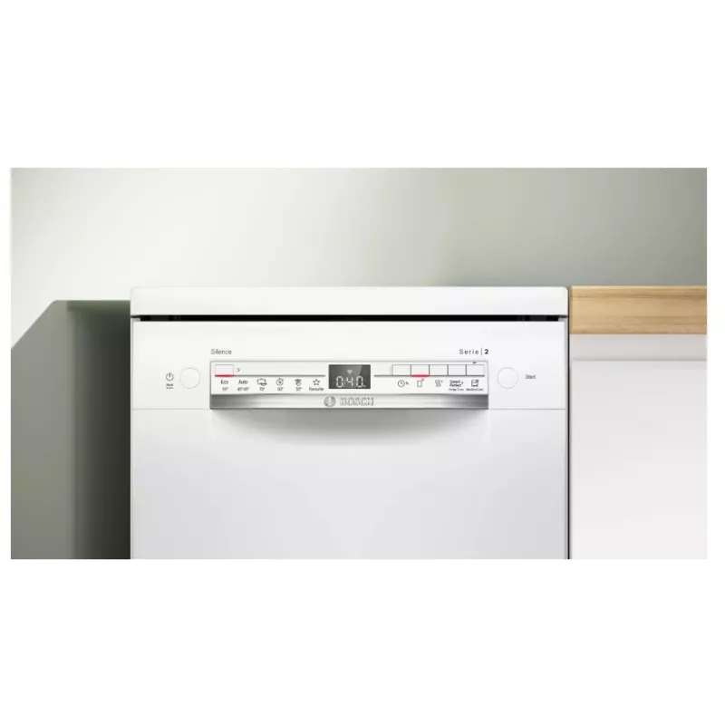 Bosch Serie 2 SPS2HKW55E Brīvi stāvoša šaura trauku mazgājamā mašīna, 10 trauku komplekti, balta