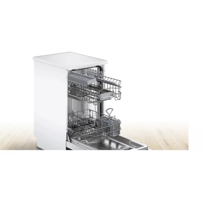 Bosch Serie 2 SPS2HKW55E Brīvi stāvoša šaura trauku mazgājamā mašīna, 10 trauku komplekti, balta