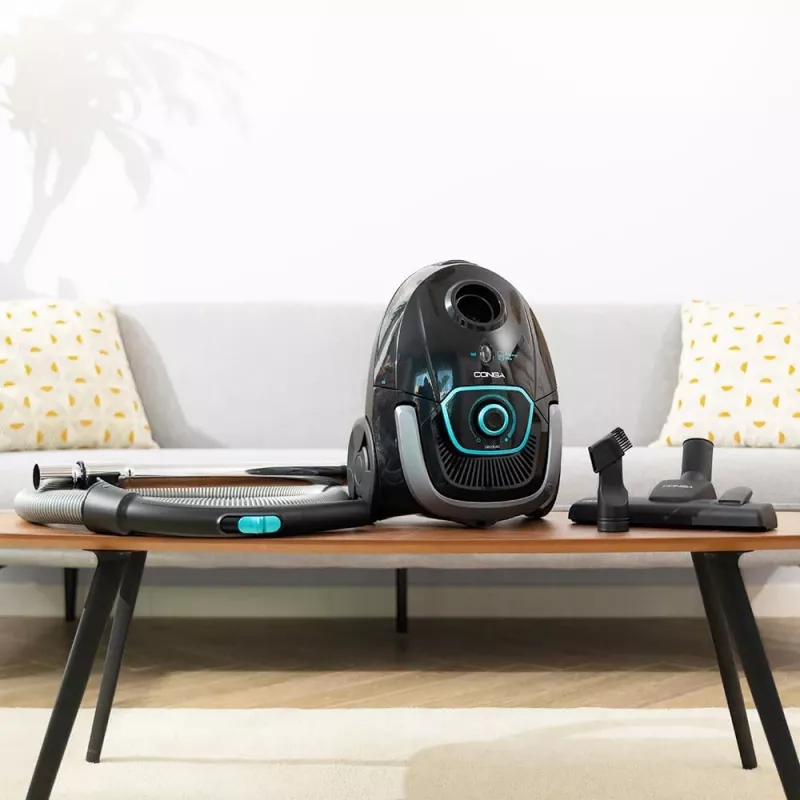 Cecotec Conga Powerbag 2500 Plus Putekļsūcējs ar maisiņu, cilindrisks, 850 W, 2.5 L putekļu tvertne, melns