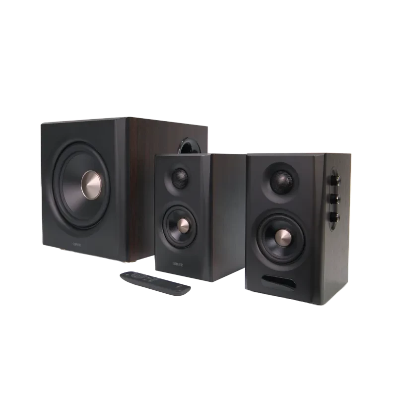 Edifier S355DB 2.1 Bookshelf Speaker System with Subwoofer, Walnut