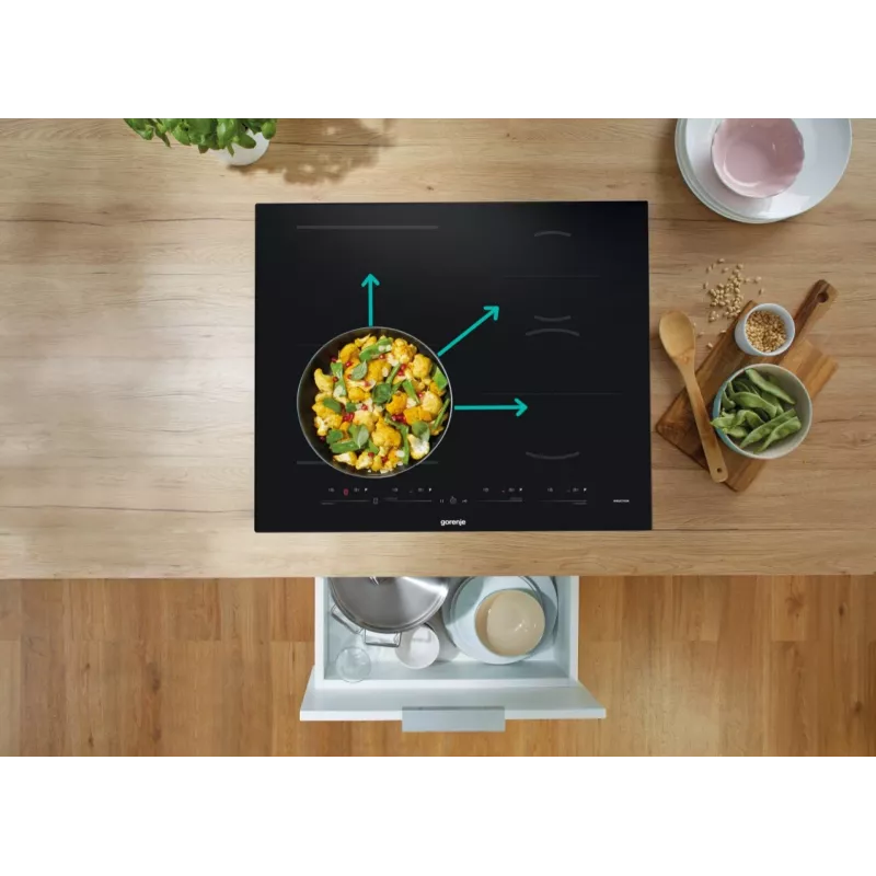 Gorenje Indukcijas Plīts GI6432BSC 60 cm Melna ar PowerBoost, Taimeri, Bērnu Bloķētāju