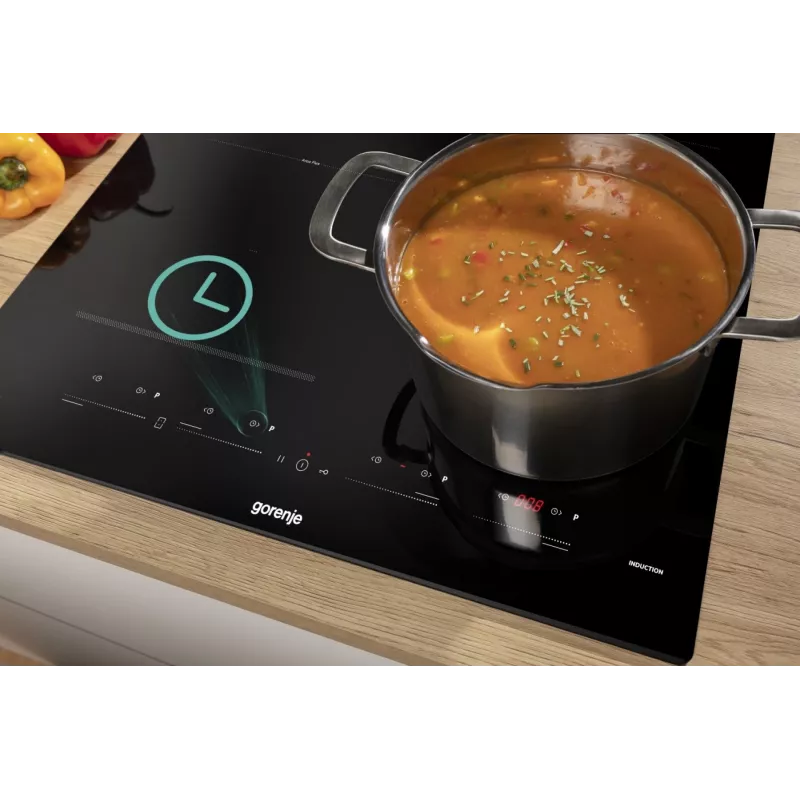 Gorenje Indukcijas Plīts GI6432BSC 60 cm Melna ar PowerBoost, Taimeri, Bērnu Bloķētāju