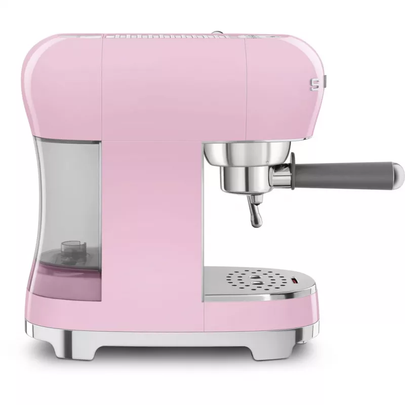 Smeg ECF02PKEU 50s Retro Style Espresso Coffee Machine, 1350 W, Pink