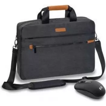 PEDEA ELEGANCE Pro Notebook Bag 17,3 inch Grey + Mouse
