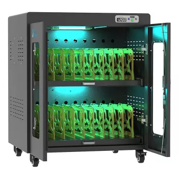 GoodConnections ANTARES N20E Notebook uzlādes ratiņi līdz 15.6 inch ar UVC dezinfekciju, melni