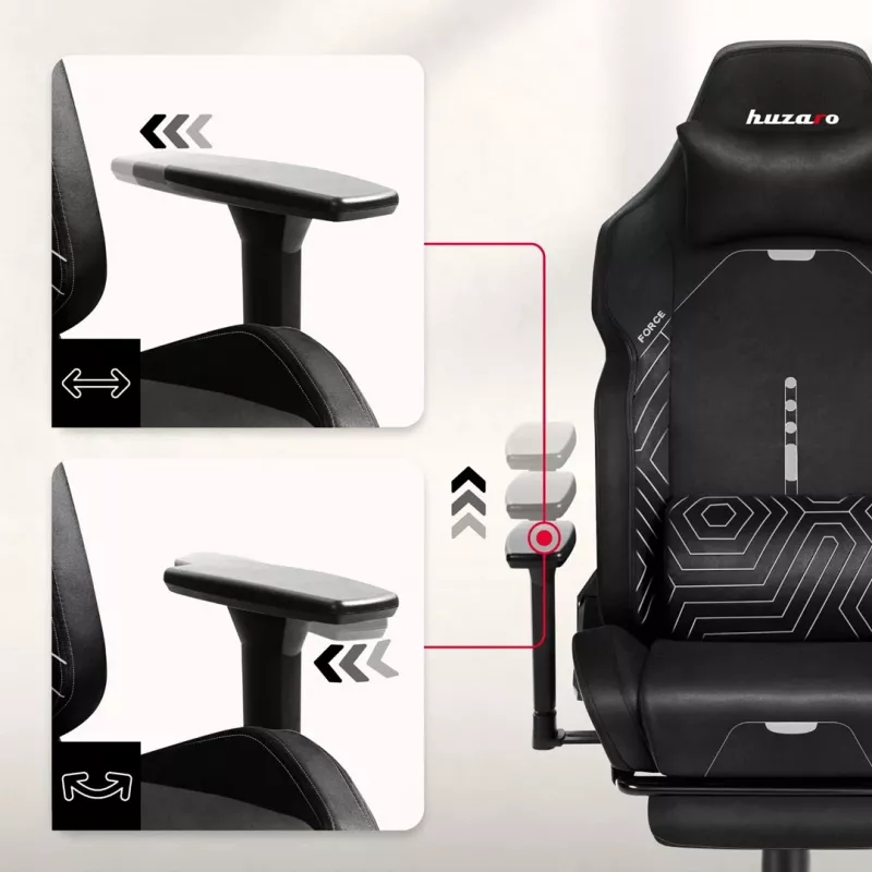 Huzaro Force 8.1 Melns Spēļu Krēsls