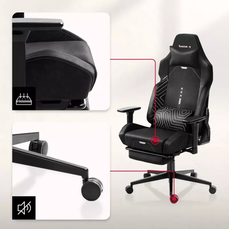 Huzaro Force 8.1 Melns Spēļu Krēsls