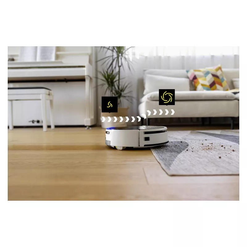 Kärcher RVF 7 Comfort robotizētais putekļsūcējs, bez maisa, balts, 150 min darbības laiks