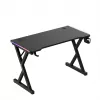 HUZARO Hero 2.3 RGB Gaming Desk - 1200x600mm, Melns, Carbon Flex, RGB LED, Fiksēts augstums