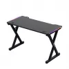 HUZARO Hero 2.3 RGB Gaming Desk - 1200x600mm, Melns, Carbon Flex, RGB LED, Fiksēts augstums