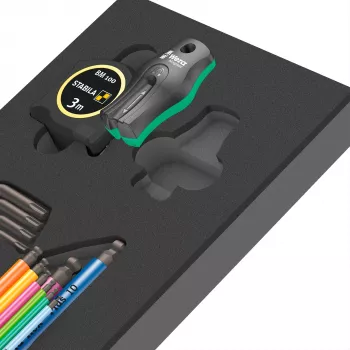 Wera 9740 Hex-Plus L-Key Set Metric 9-Piece with Ball End and Colour Coding