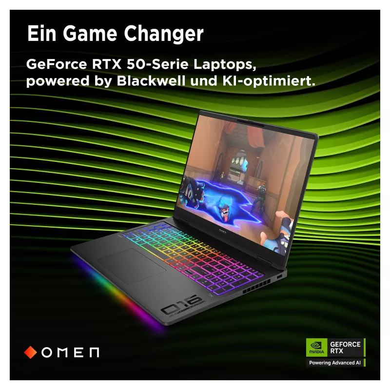 HP OMEN MAX 16-ah0178ng 16,0 collu QHD IPS 240Hz 500Nits spēļu klēpjdators, Intel Core Ultra 7 255HX, 32GB RAM, 1TB SSD, RTX 5080, Windows 11 Home