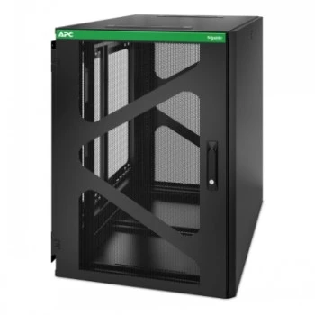 APC NetShelter 18U sienas stiprinājuma skapis - 19 collu platums, 520 mm dziļums, melns