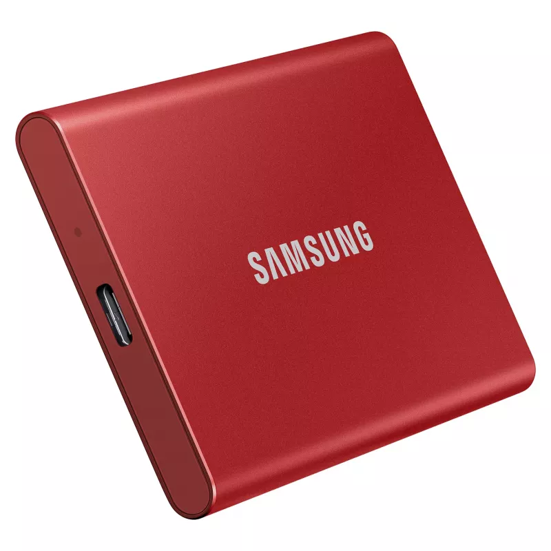 Samsung Portable SSD T7 500GB USB 3.2 Gen 2 Metallic Red ārējais cietvielu disks