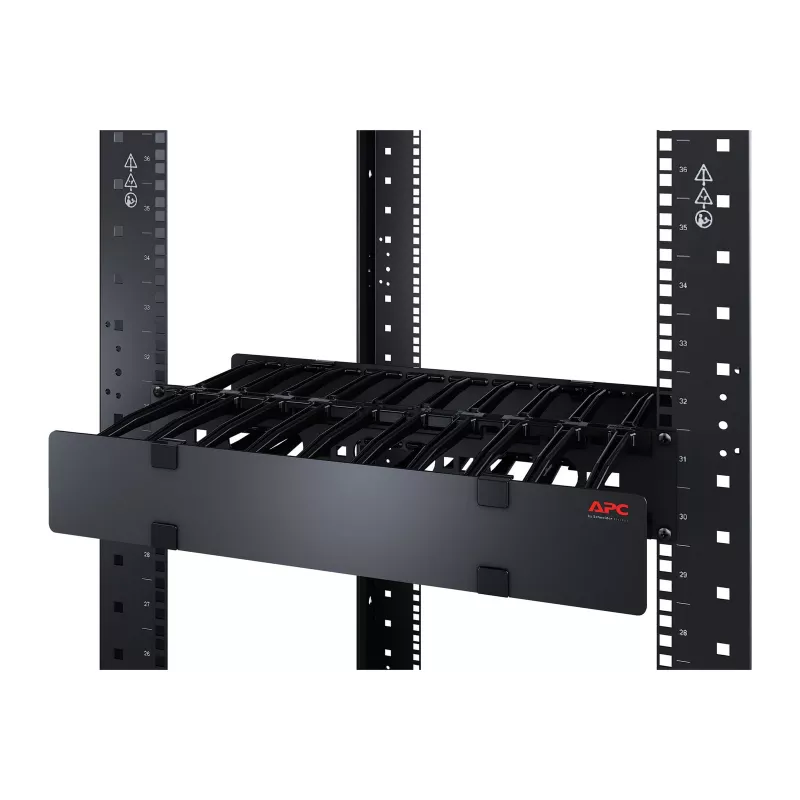 APC Horizontal Cable Manager Single-Sided 2U 6-Inch Depth with Cover