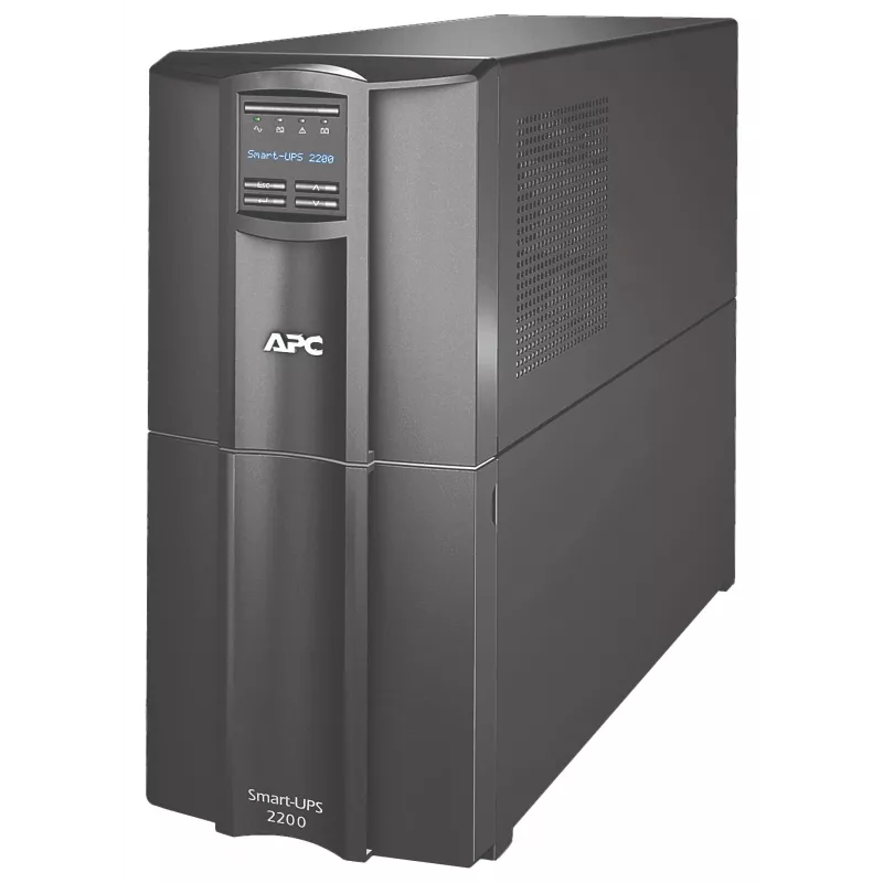 APC Smart-UPS SMT2200C UPS - 2200VA/1980W - Line Interactive - 120V - Rackmount 2U - 8x NEMA 5-15R + 1x NEMA 5-20R - USB & Serial - Melns
