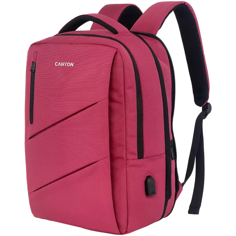 CANYON Mugursoma BPE-5 Urban USB 15.6 collu sarkana